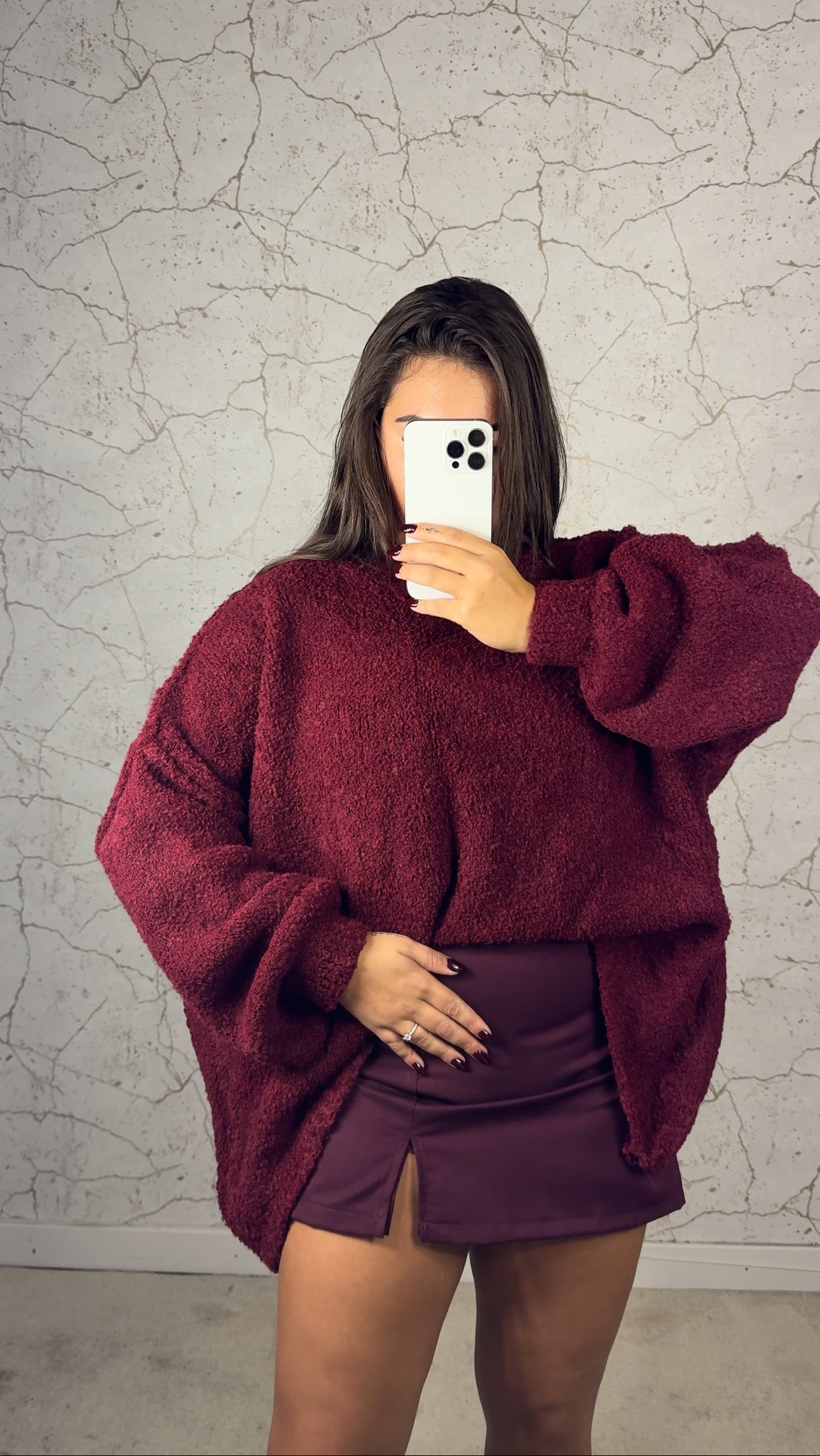 Camisola Oversized Bordeaux