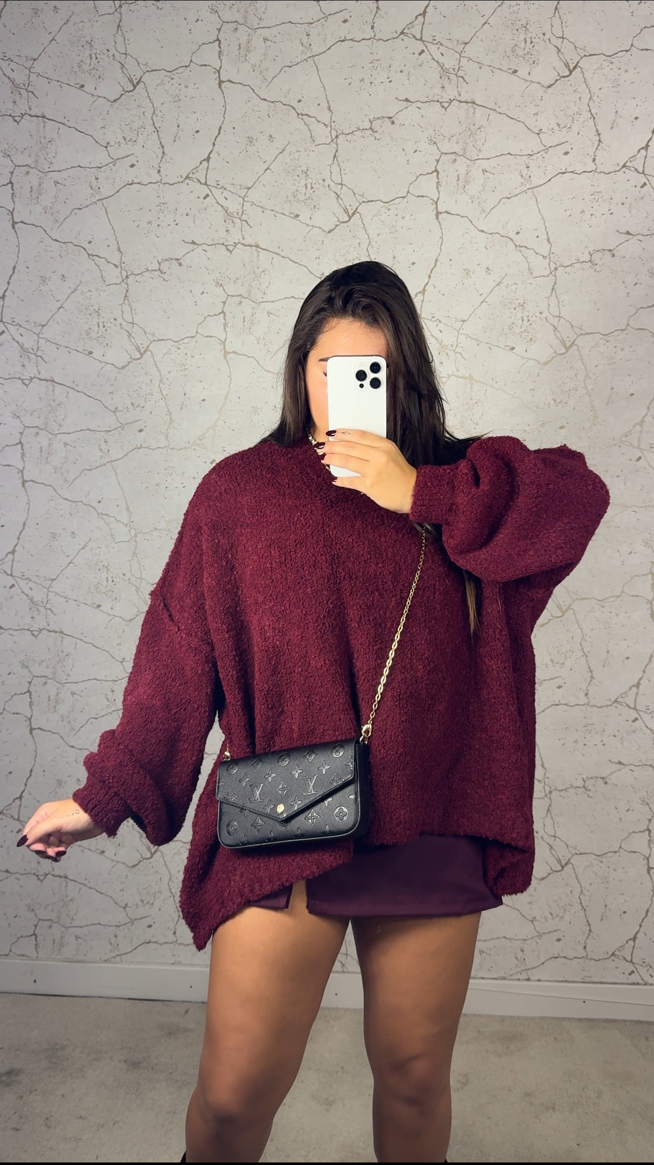 Camisola Oversized Bordeaux