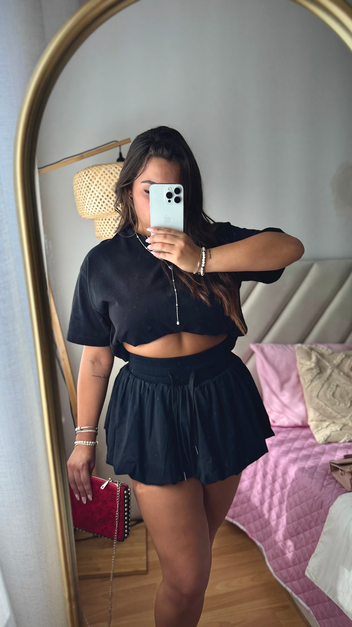 SAIA C/CALÇÃO BALÃO PRETO