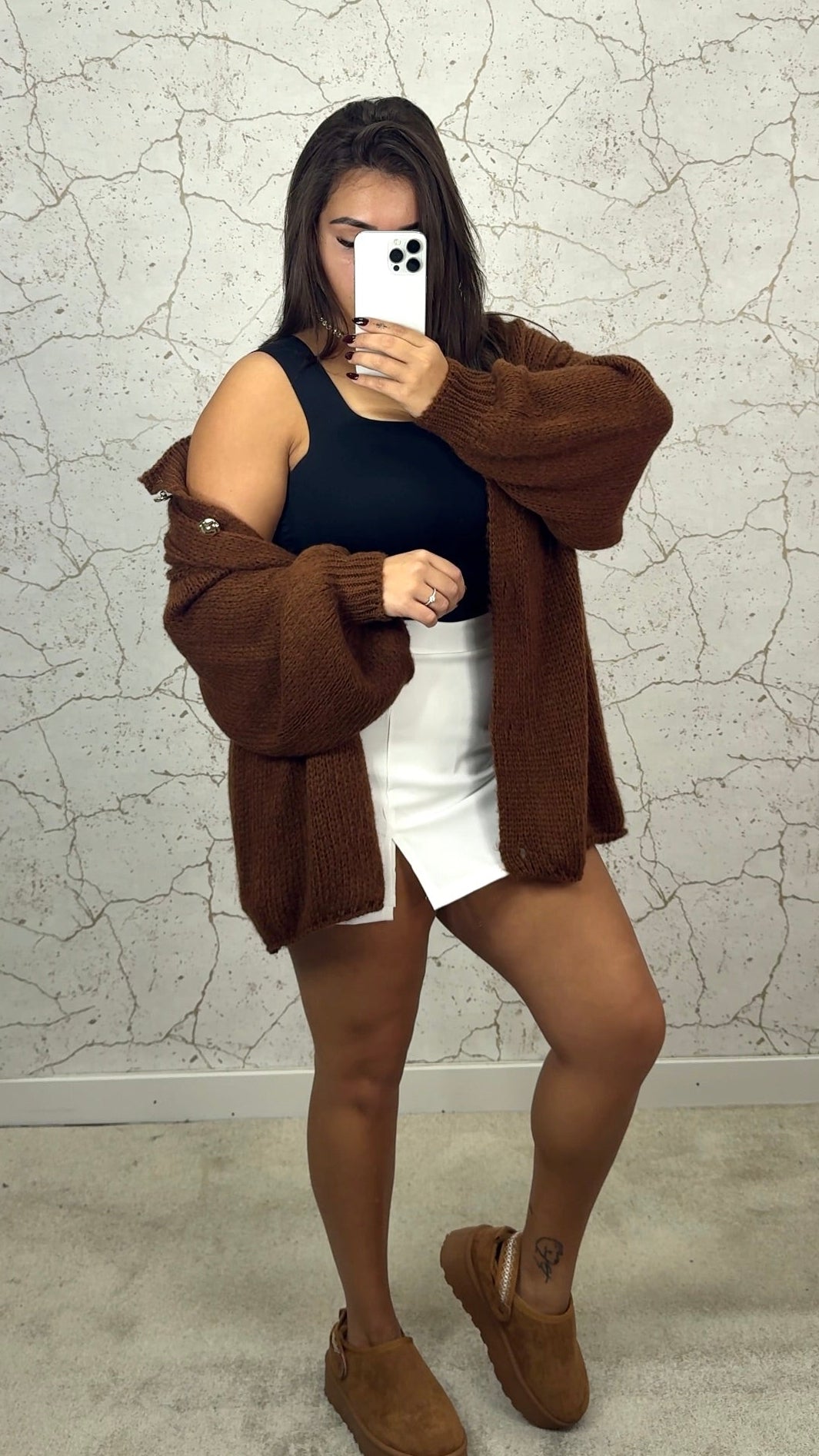 Cardigan Castanho