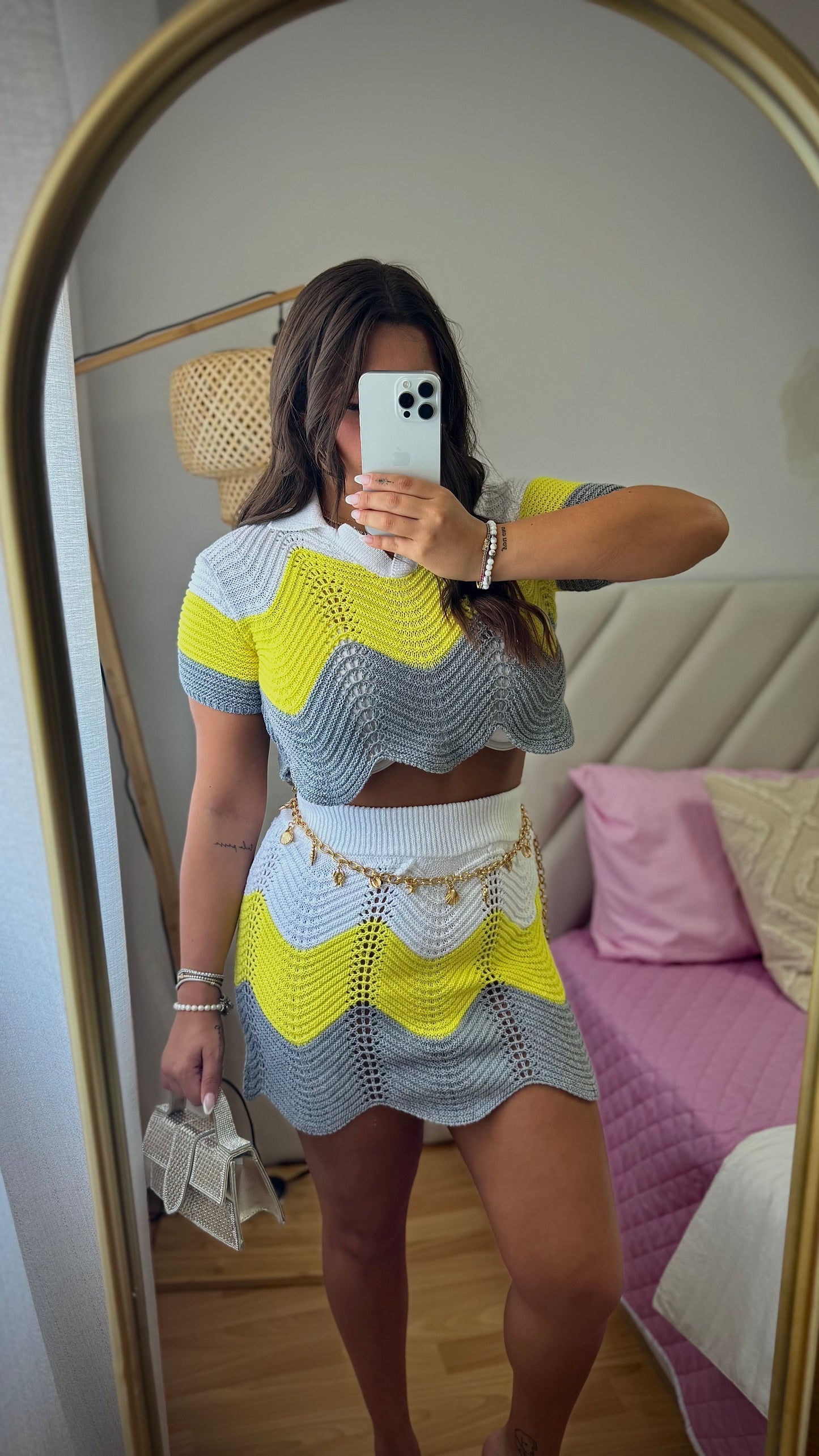 CONJUNTO CROCHÉ AMARELO