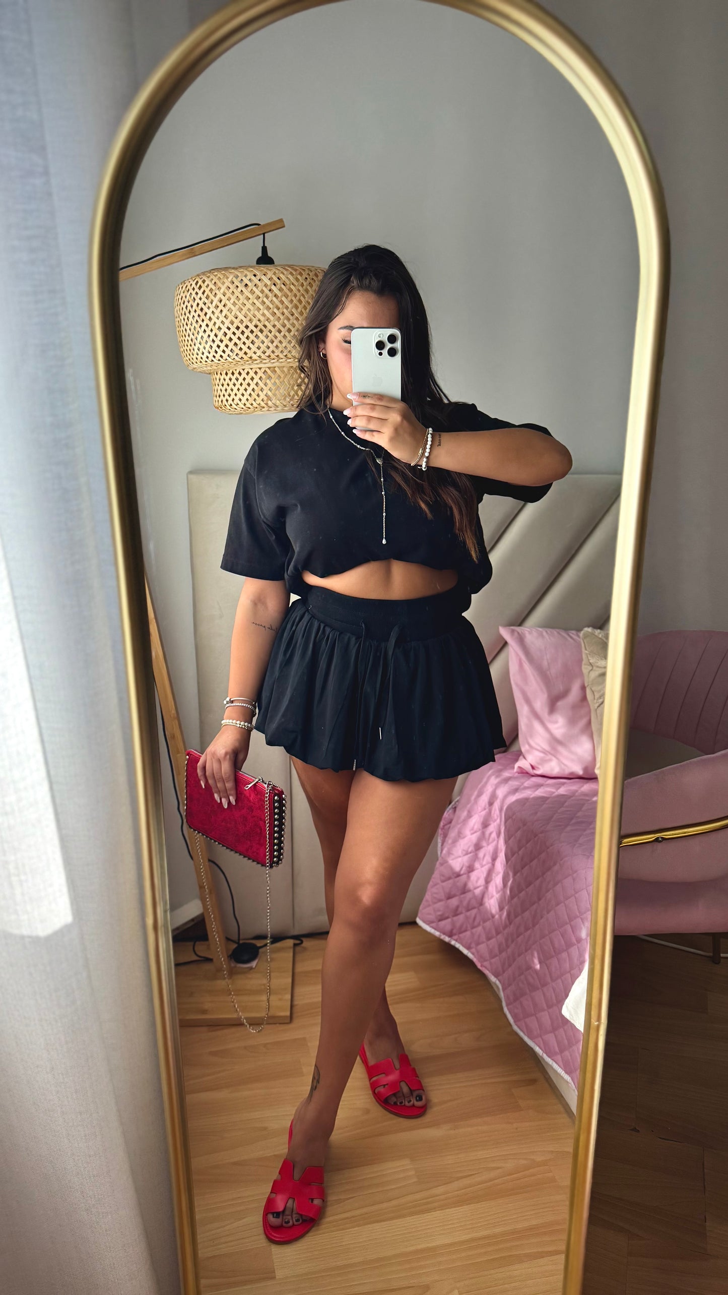 SAIA C/CALÇÃO BALÃO PRETO