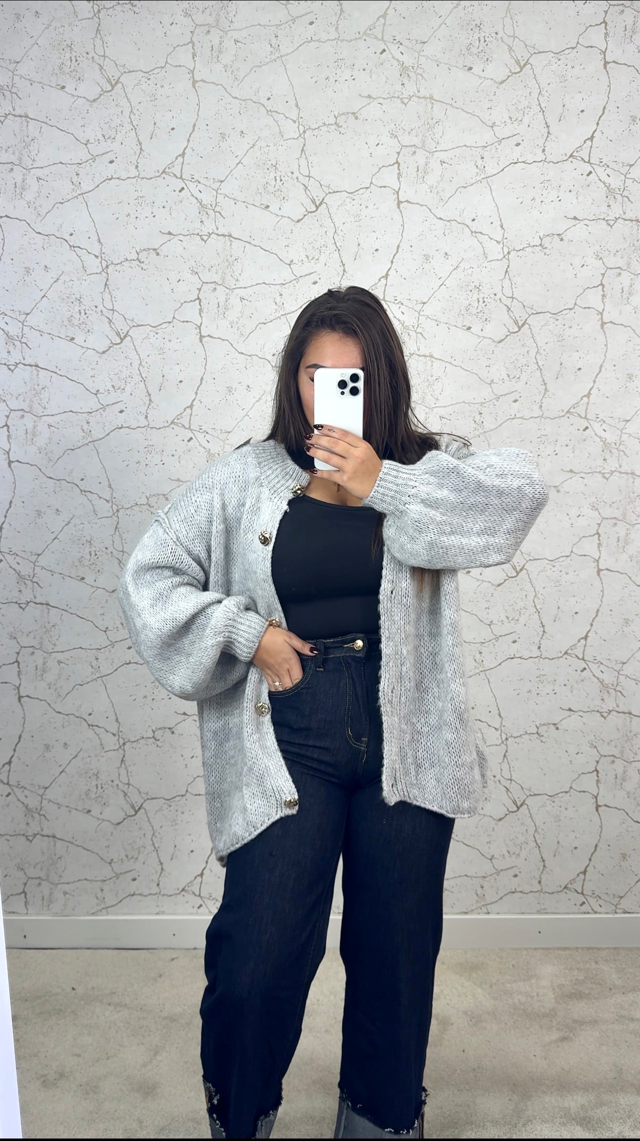 Cardigan Cinza