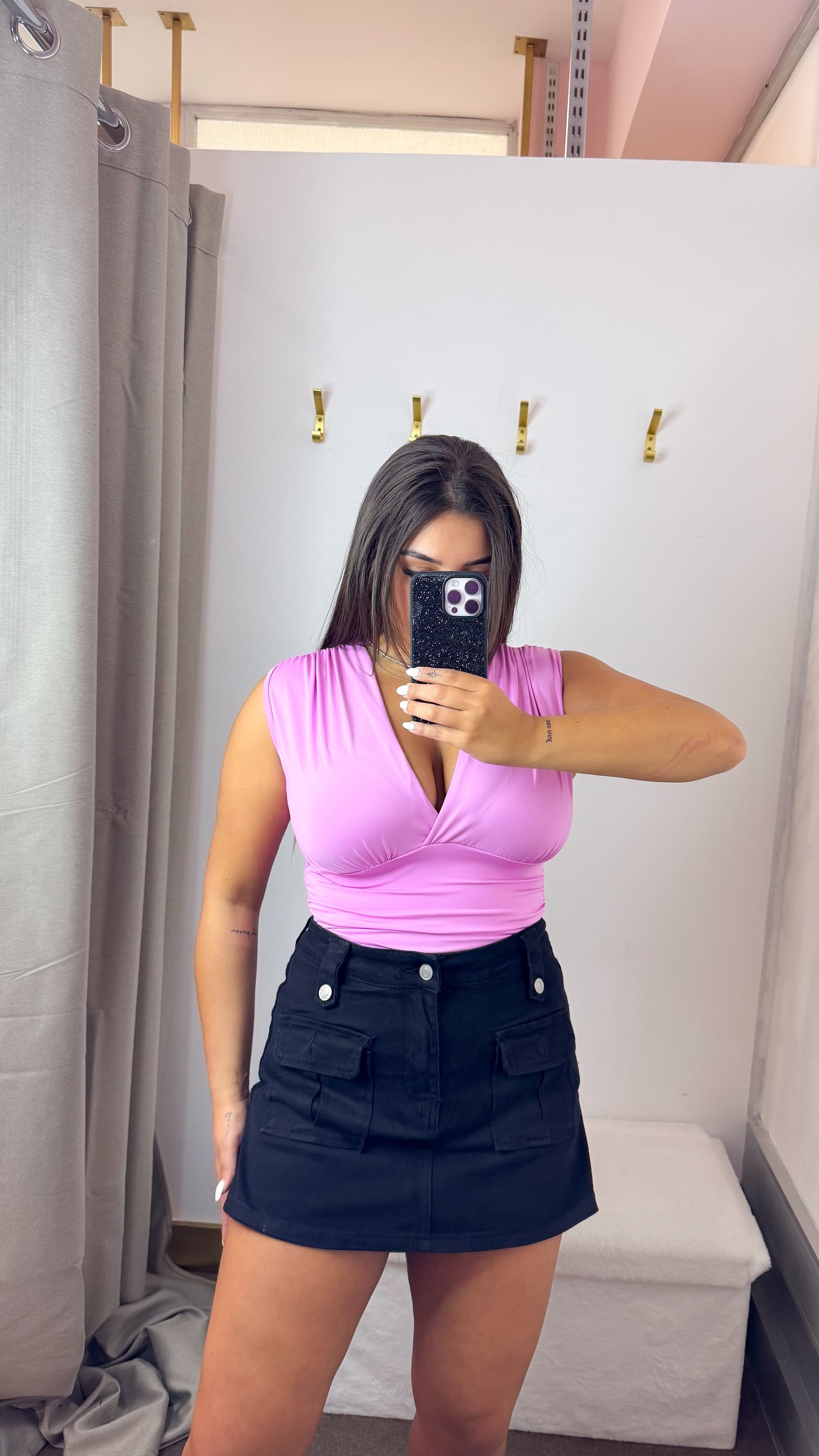 Body Decote em Bico