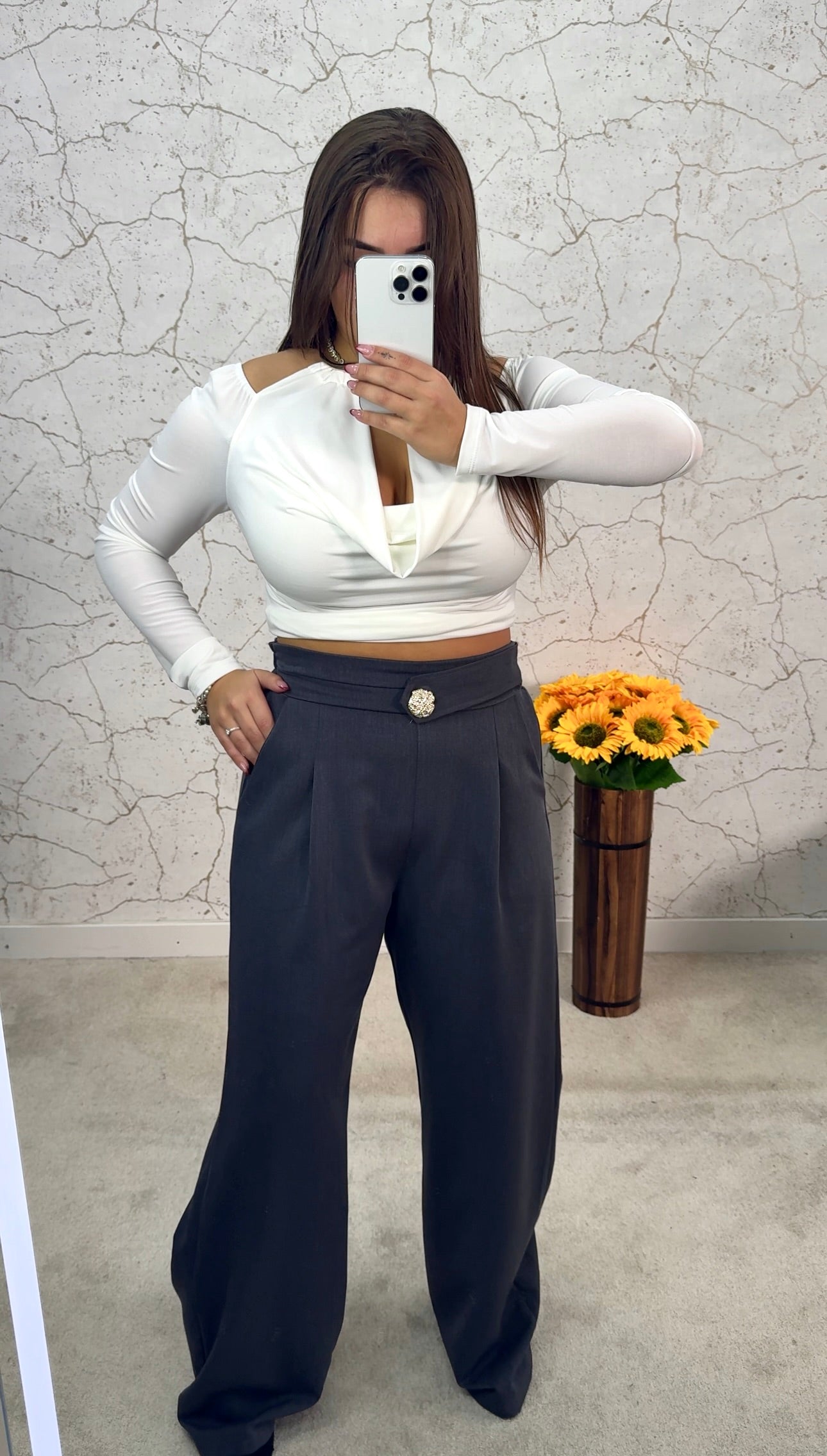 Calça Alfaiataria Cinza