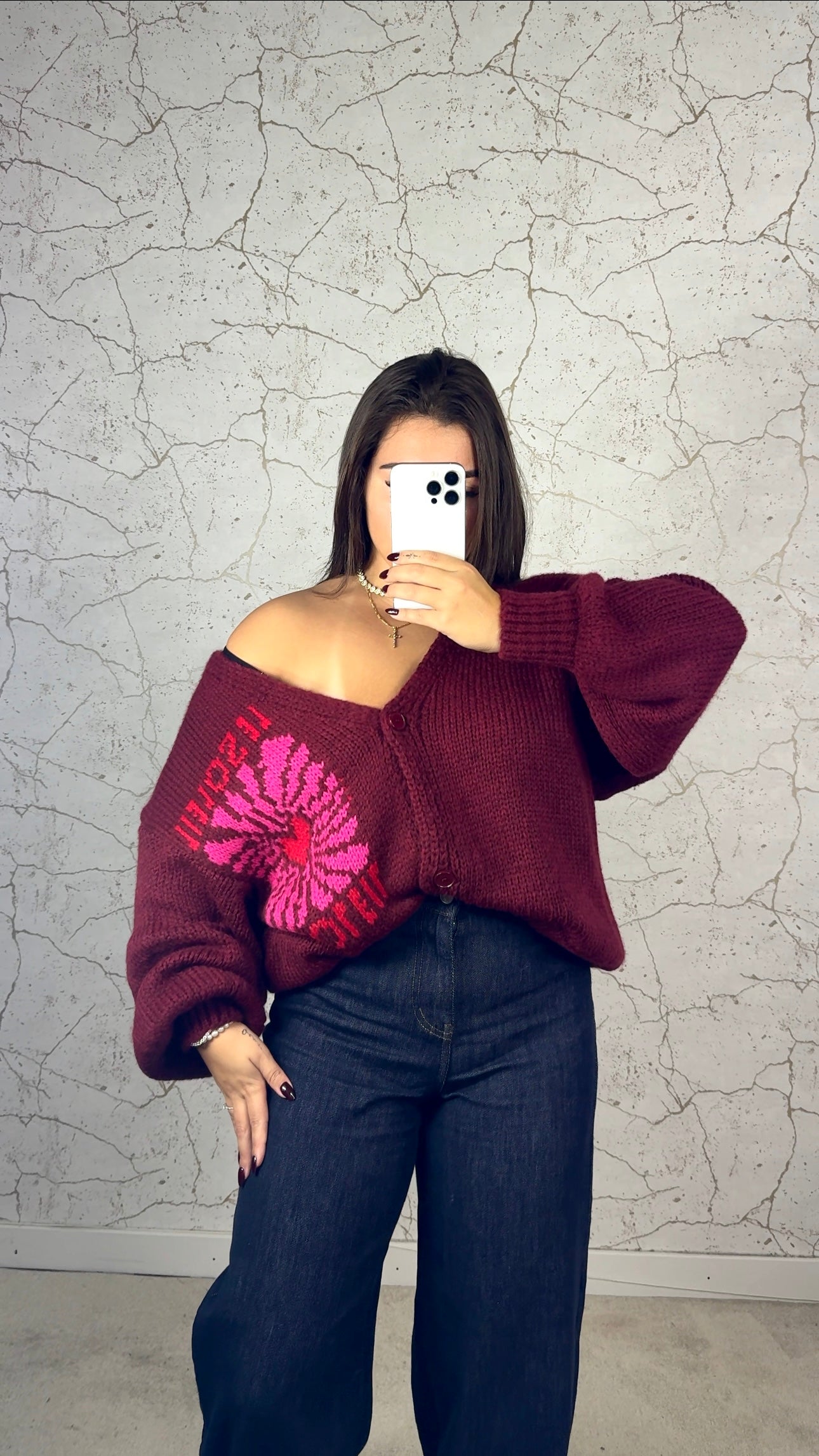 Cardigan Vinho