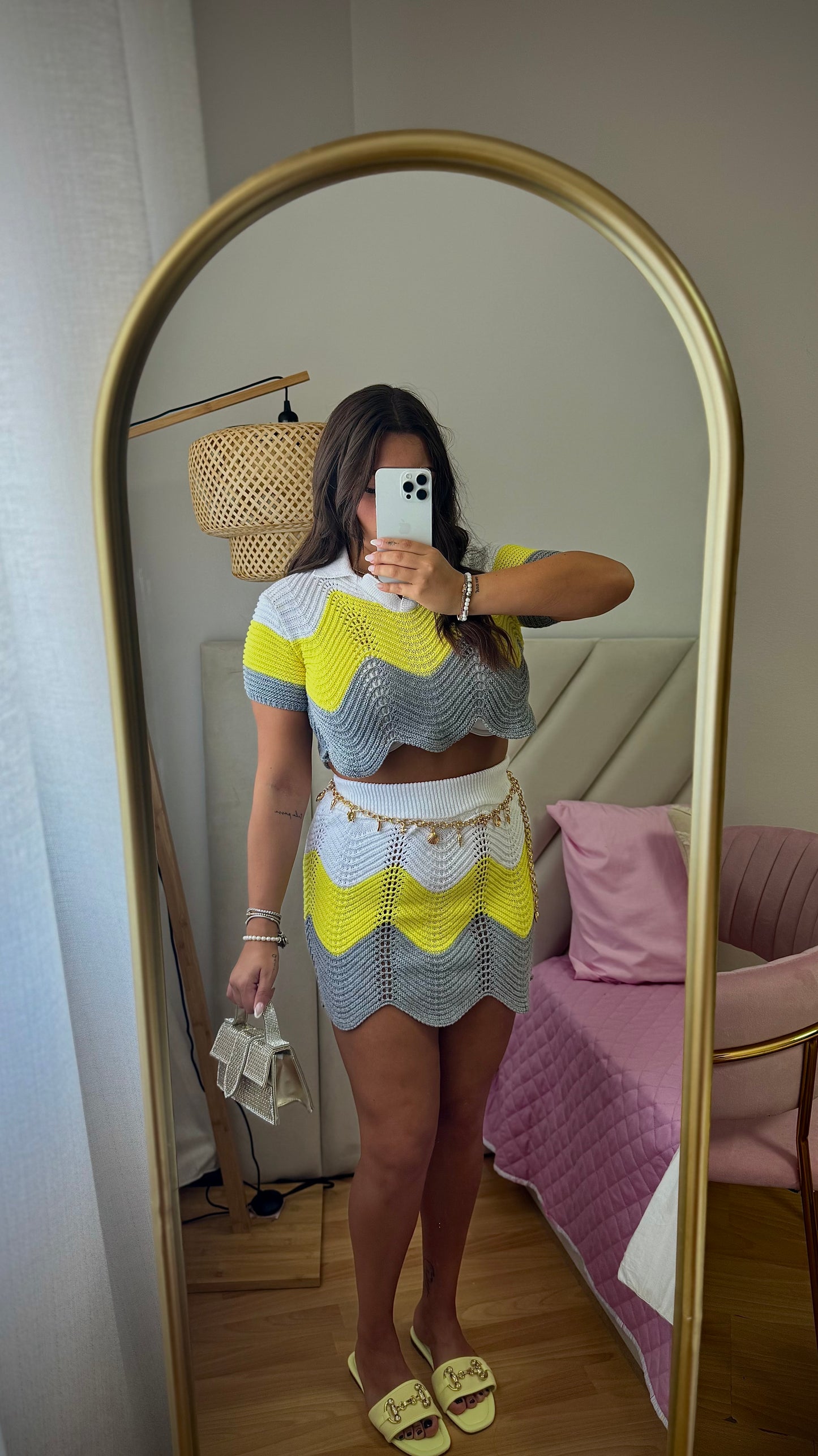 CONJUNTO CROCHÉ AMARELO