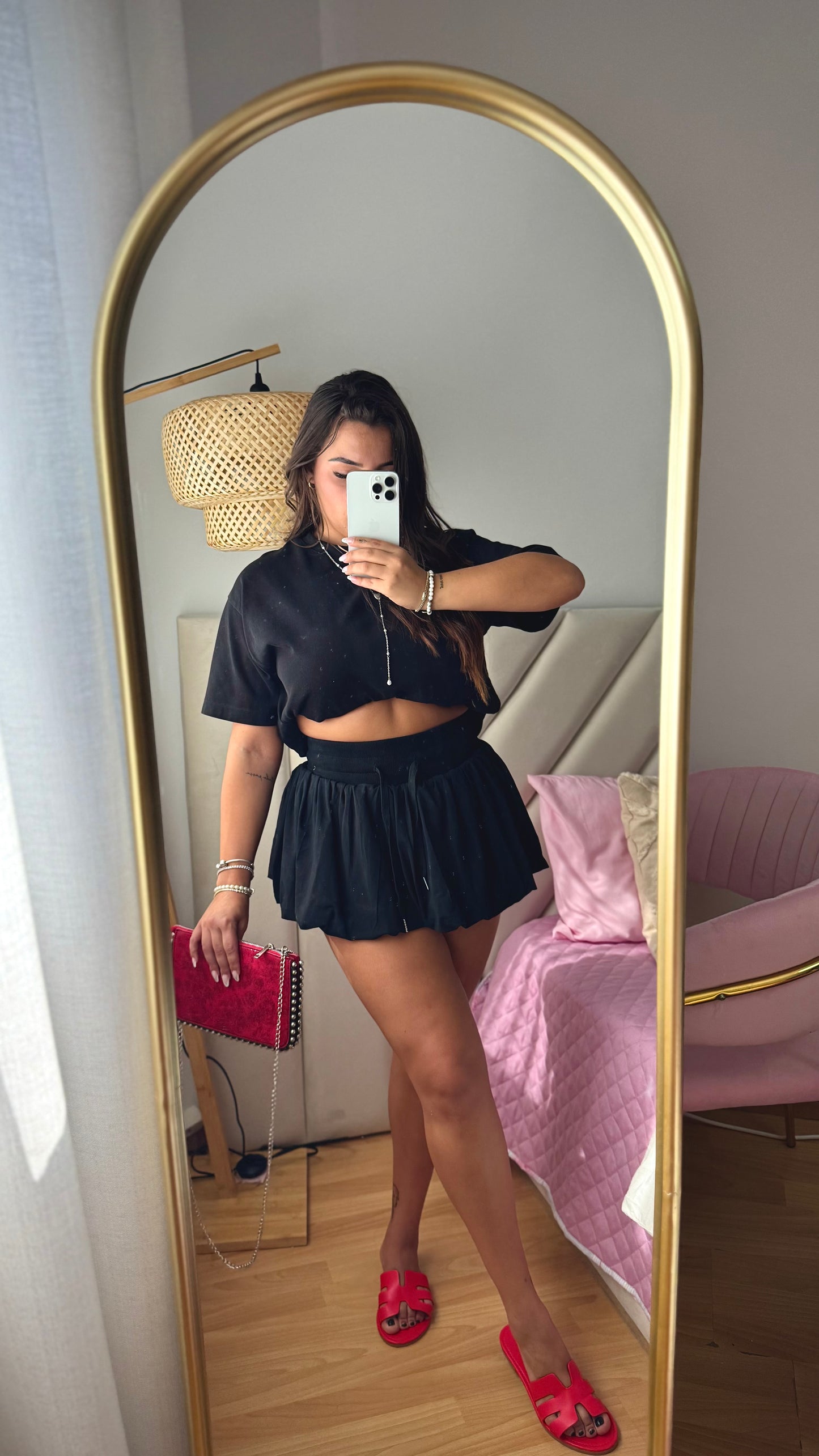 SAIA C/CALÇÃO BALÃO PRETO