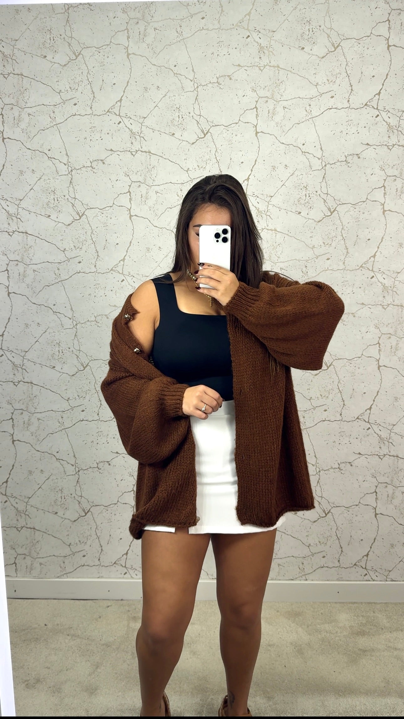 Cardigan Castanho