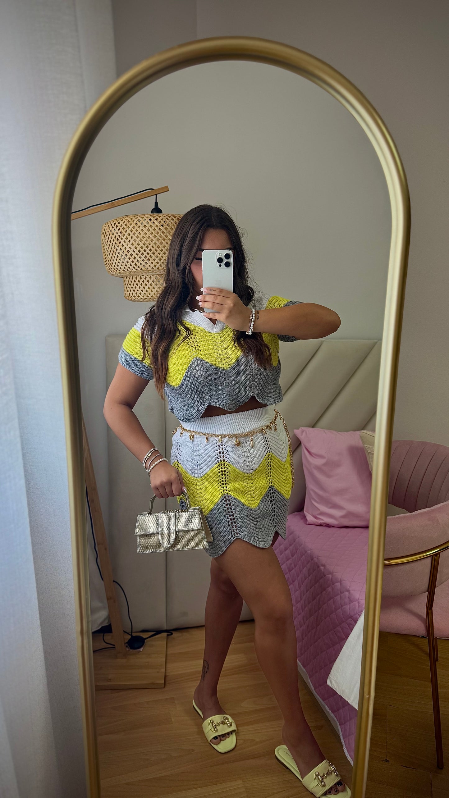 CONJUNTO CROCHÉ AMARELO