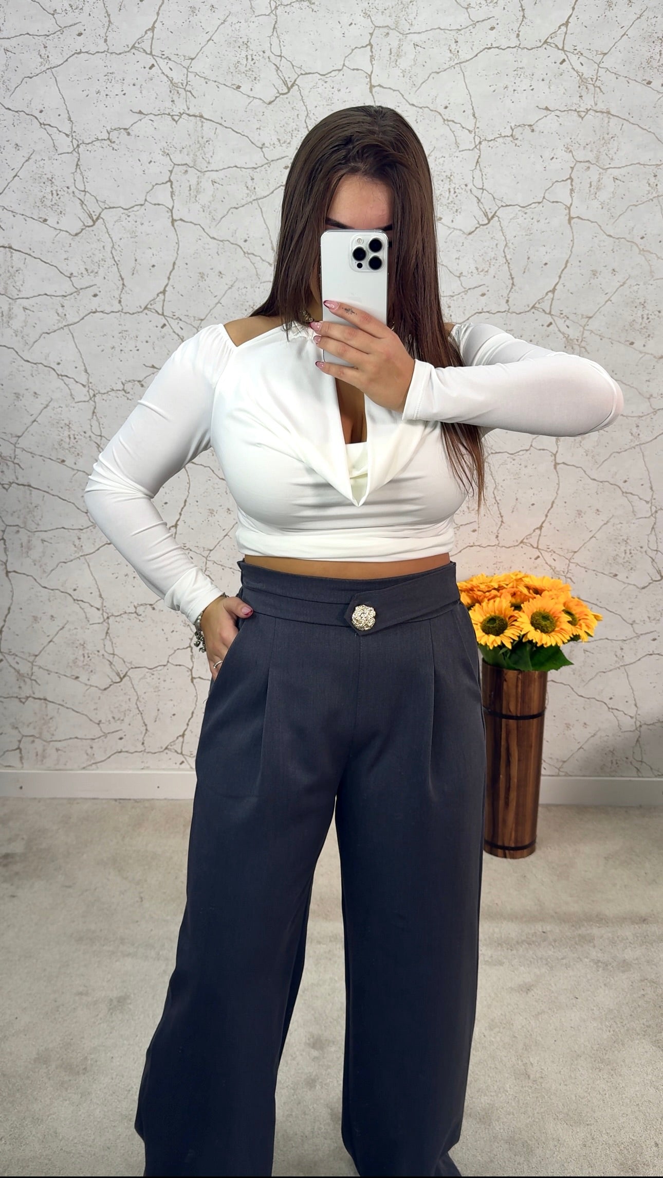 Calça Alfaiataria Cinza