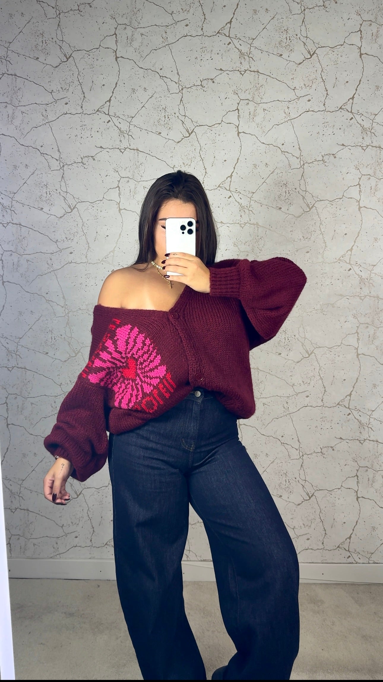 Cardigan Vinho