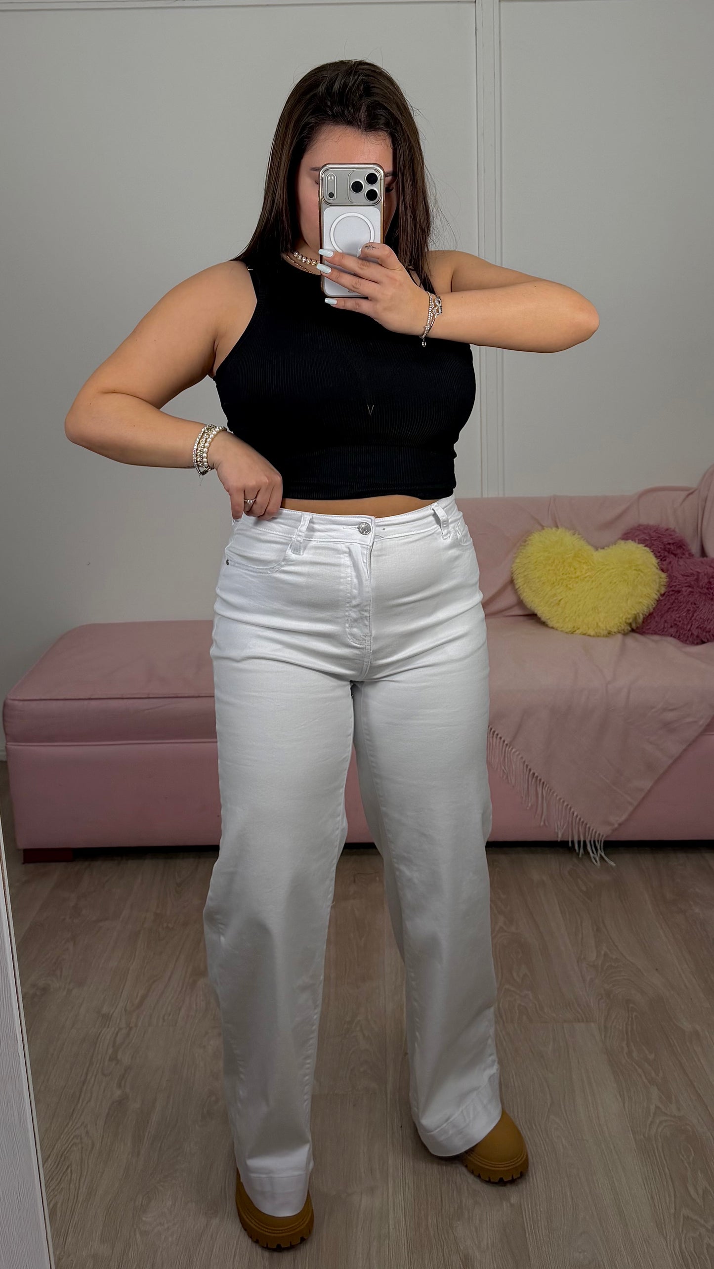 Calça Wide Leg Branca