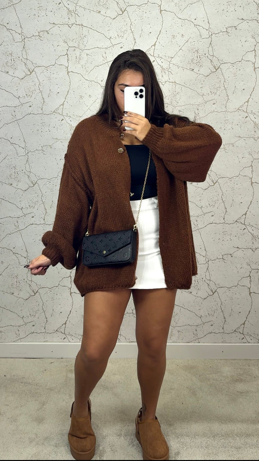 Cardigan Castanho