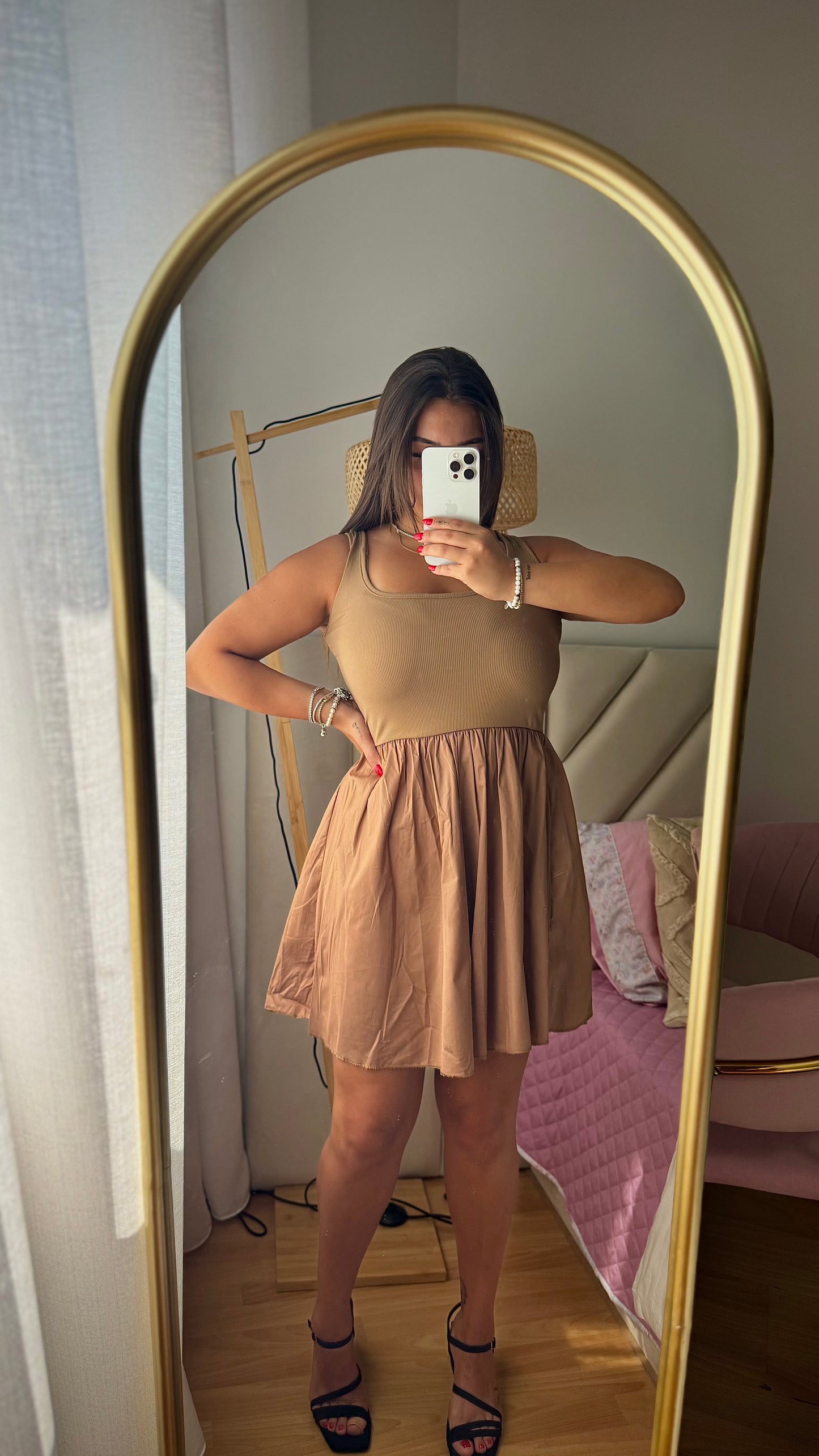 VESTIDO CAMEL