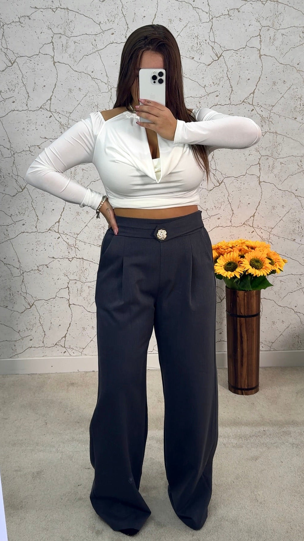 Calça Alfaiataria Cinza