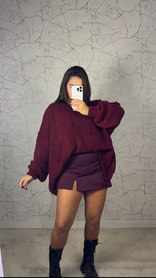 Camisola Oversized Bordeaux