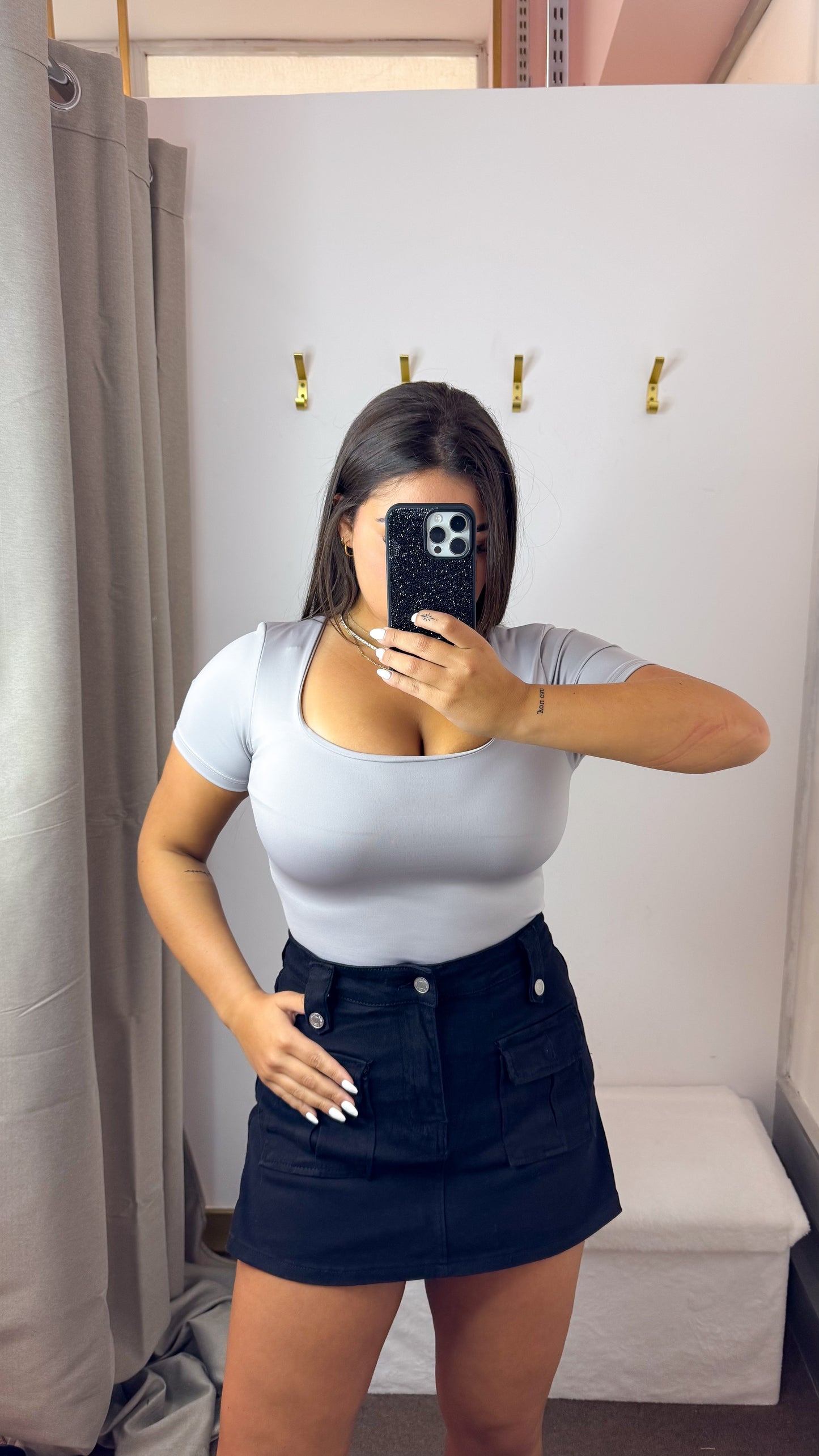 Body Poliamida Decote Quadrado