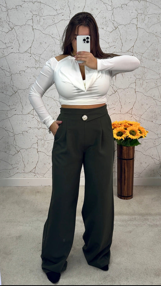 Calça Alfaiataria Verde